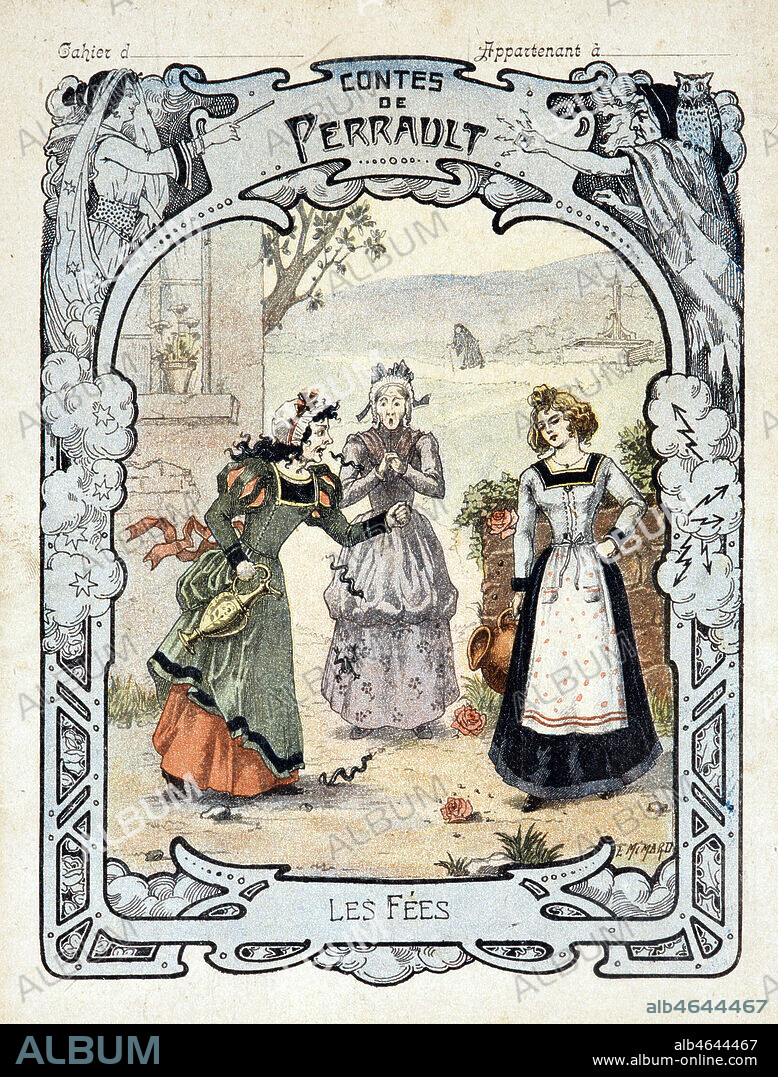 LES FEES : la mechante soeur revient chez elle apres avoir mécontente la fee de la fontaine. Quand elle parle, des serpents et des crapauds lui sortent de la bouche. Credit : Collection Kharbine-Tapabor.