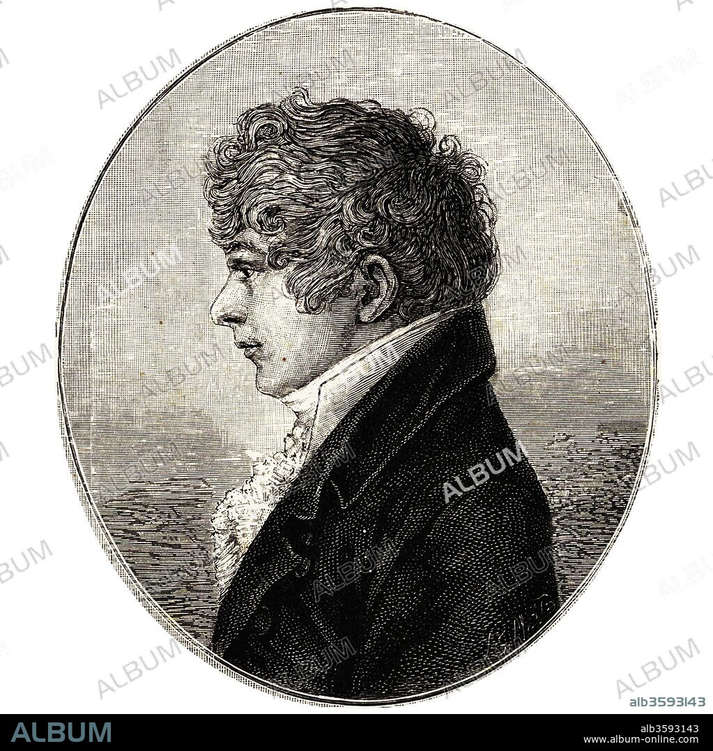 VASILY VASILYEVICH MATE (MATHé). Portrait of the Poet Konstantin Nikolayevich Batyushkov (1787-1855).