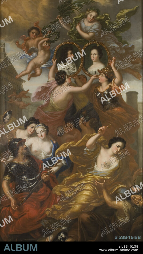 DAVID KLOCKER EHRENSTRAHL. Allegory of the union of King Karl XI and Queen Ulrika Eleonora, 1692.
