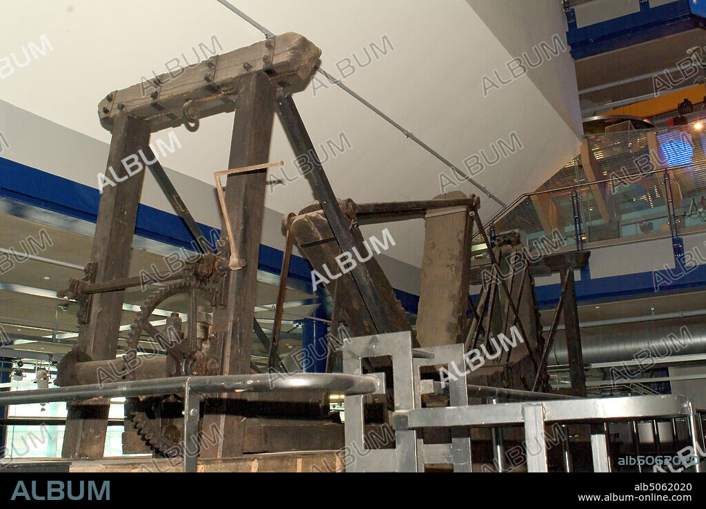 Old Smethwick Canal Pumping Engine, 1779 Makers: Matthew Boulton & James Watt, The Smethwick Engine was installed near Birmingham and was brought into service in May 1779. Birmingham Science Museum, it is the oldest working steam engine in the world. Originally, it was one of two steam engines used to pump water back up to the 491 foot (150 m) summit level of the BCN Old Main Line (Birmingham Canal) canal at Smethwick, not far from the Soho Foundry where it was made., Science and Industry, Manufacturers, Engine, Birmingham history.