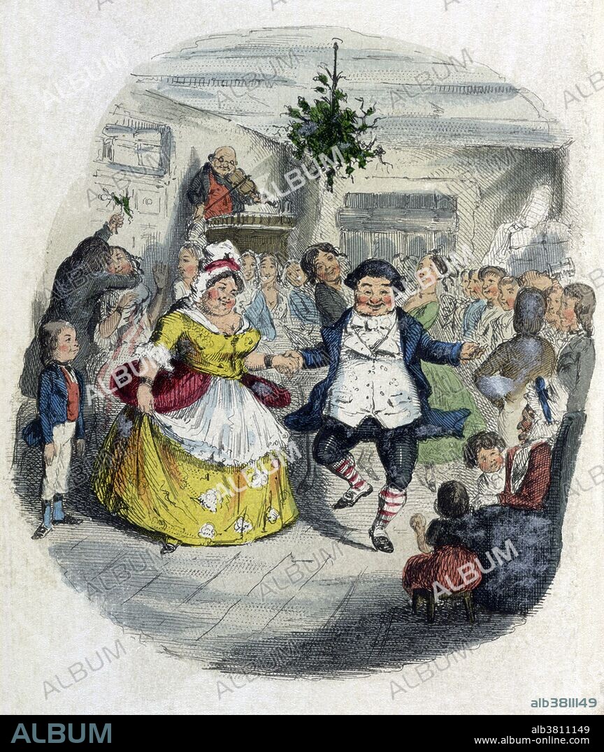 A Christmas Carol in Prose, Being a Ghost-Story of Christmas, commonly known as A Christmas Carol, is a novella by Charles Dickens, first published in London by Chapman & Hall on December 19, 1843. The novella met with instant success and critical acclaim. A Christmas Carol tells the story of a bitter old miser named Ebenezer Scrooge and his transformation into a gentler, kindlier man after visitations by the ghost of his former business partner Jacob Marley and the Ghosts of Christmas Past, Present and Yet to Come. A Christmas Carol remains popular - having never been out of print - and has been adapted many times to film, stage, opera, and other media "A Christmas Carol" by Charles Dickens, image captioned: "Mr. Fezziwig's Ball" illustrated by John Leech, 1843.