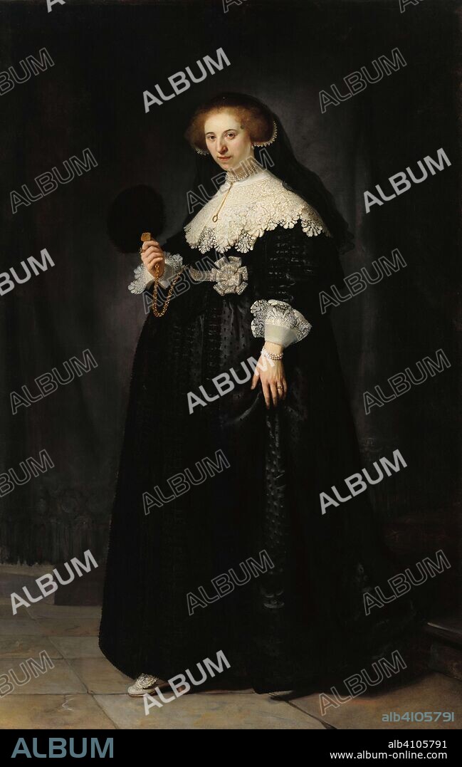 REMBRANDT. Oopjen Coppit (1611-1689). Portrait of Oopjen Coppit. Dating: 1634. Place: Amsterdam. Measurements: h 207.5 cm × w 132 cm.