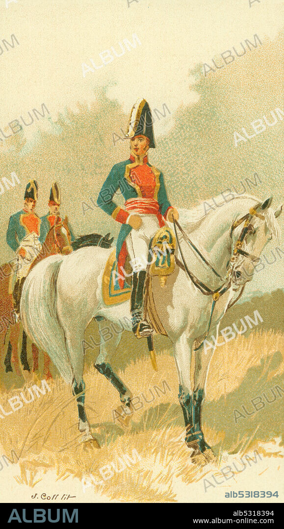 Guerra de la Independencia (1808-1814). Pedro Villacampa Maza de Lizana (1776-1854), militar, político y guerrillero aragonés. Grabado de 1895.