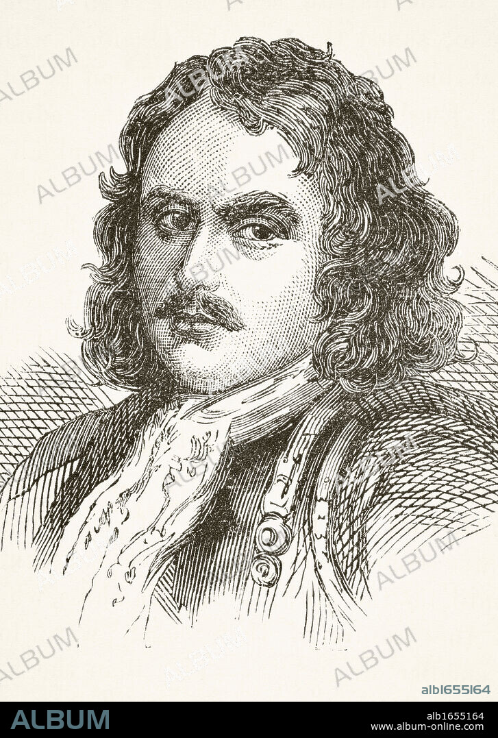 Robert Blake 1599 to 1657. English military commander and admiral. From The National and Domestic History of England by William Aubrey published London circa 1890.