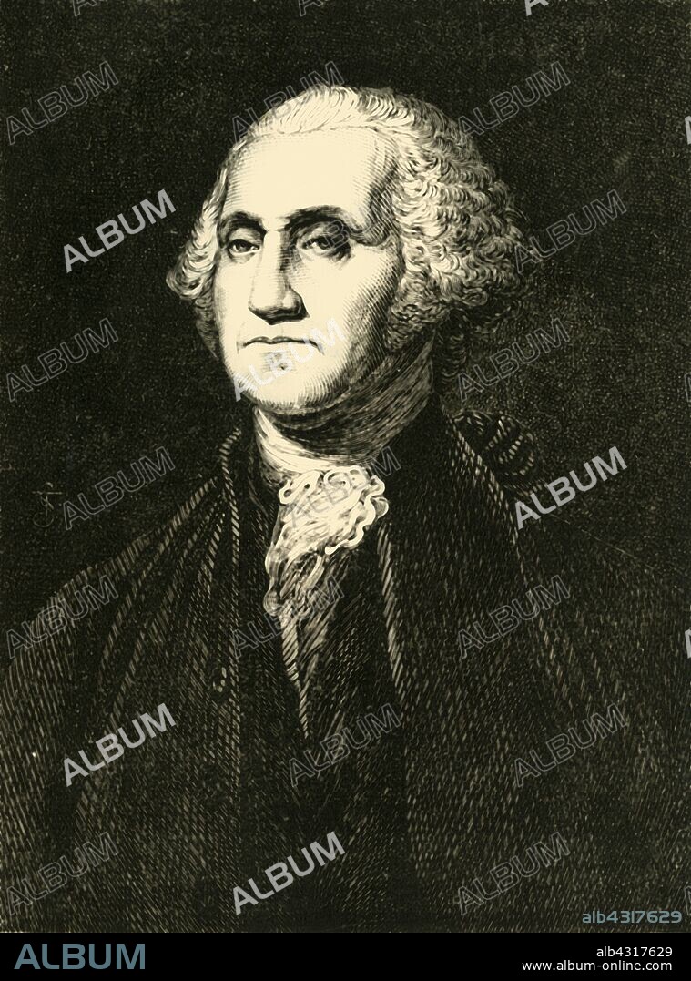 'George Washington', c1770-1780, (1890). George Washington (1732-1799)  American political leader, military general, statesman, and Founding Father who served as the first president of the United States from 1789 -1797. From "Cassell's Illustrated Universal History, Vol. IV - Modern History", by Edmund Ollier. [Cassell and Company, Limited, London, Paris and Melbourne, 1890].