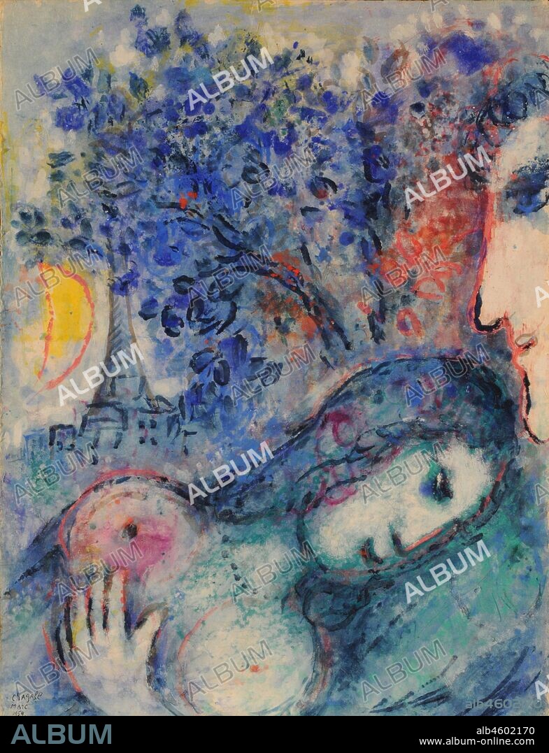MARC CHAGALL. Los amantes.