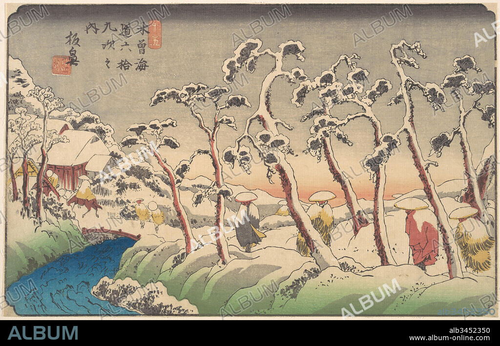 Itabana, Edo period (1615–1868), 1790–1848, Japan, Polychrome woodblock print; ink and color on paper, 8 5/8 x 13 1/2 in. (21.9 x 34.3 cm), Prints, Keisai Eisen (Japanese, 1790–1848).