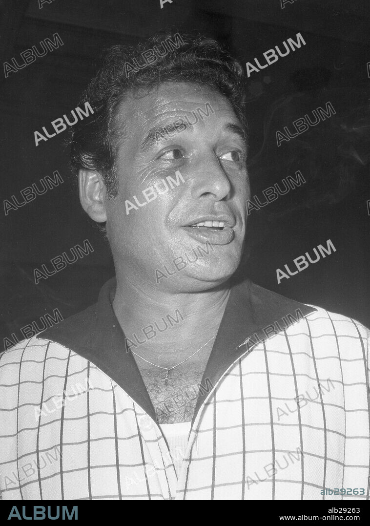 El actor español Jorge Mistral en el Festival de cine de San Sebastián de 1959.
