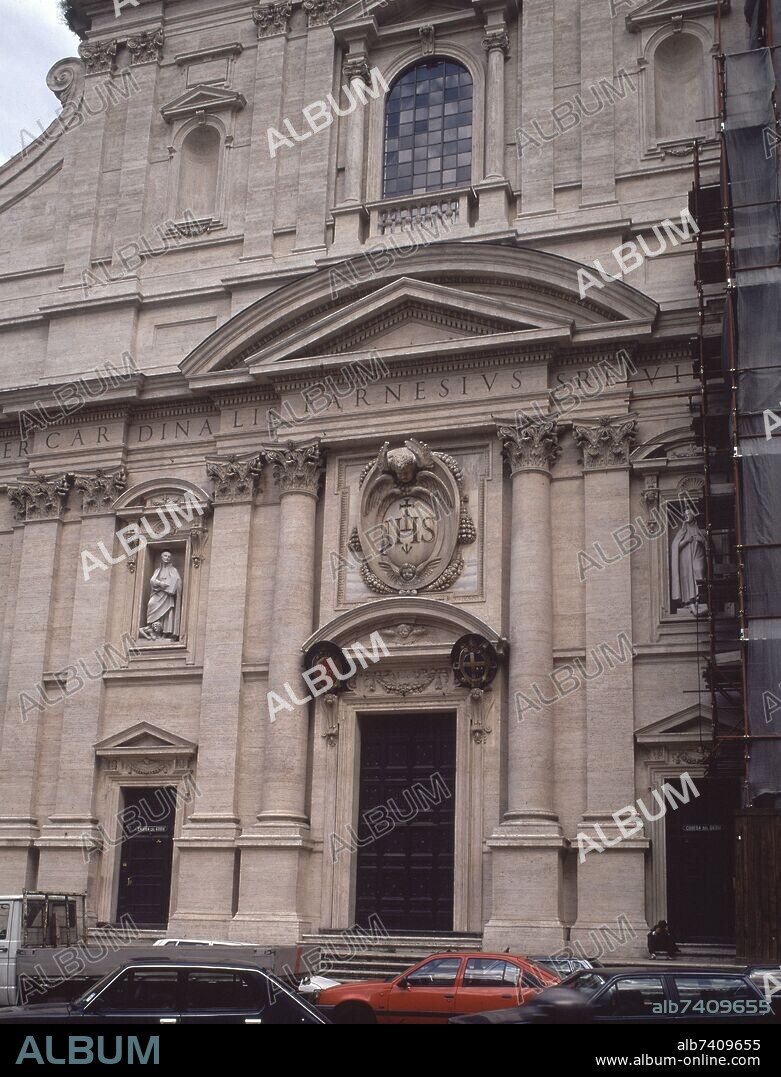 JACOPO BARROZI DE VIGNOLA / GIACOMO DELLA PORTA. EXTERIOR - FACHADA REALIZADA ENTRE 1571 Y 1575 - MANIERISMO ITALIANO - FOTO AÑOS 90.