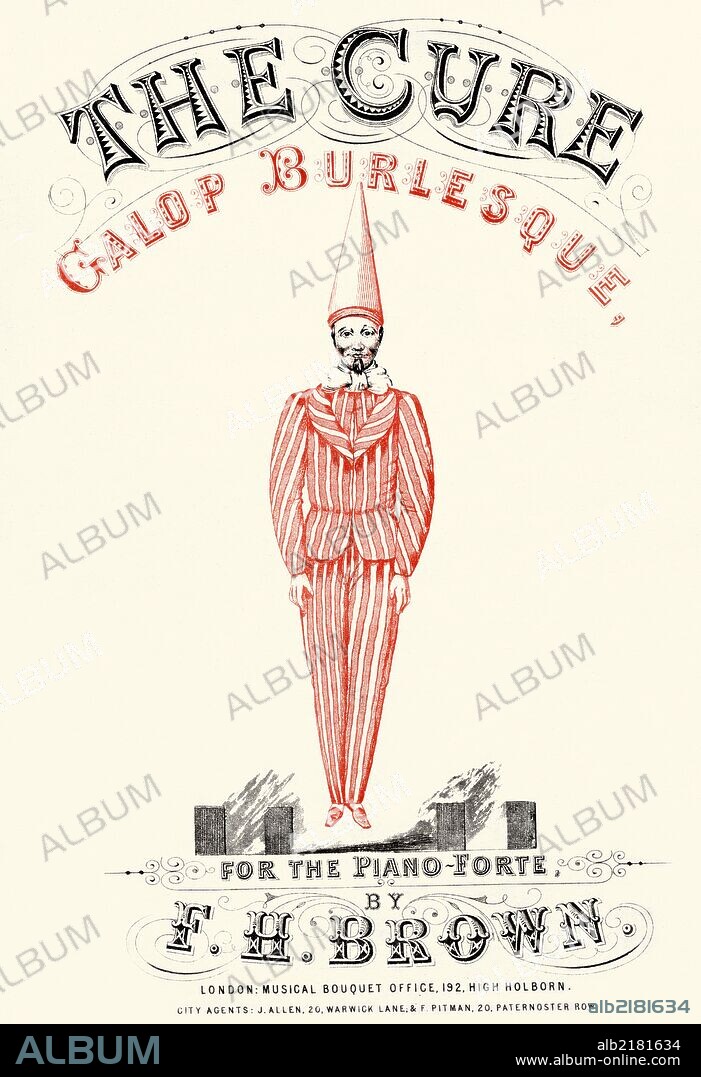 Sheet music for the piano forte about "the Cure"  Music of the day have a variety of topics so medicine was not too unusual a theme for a gallop.