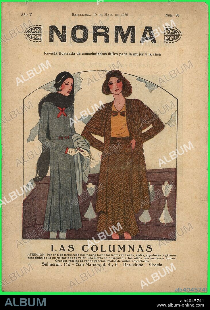 Portada de la revista para la mujer y la casa Norma, editada en Barcelona, mayo de 1930.