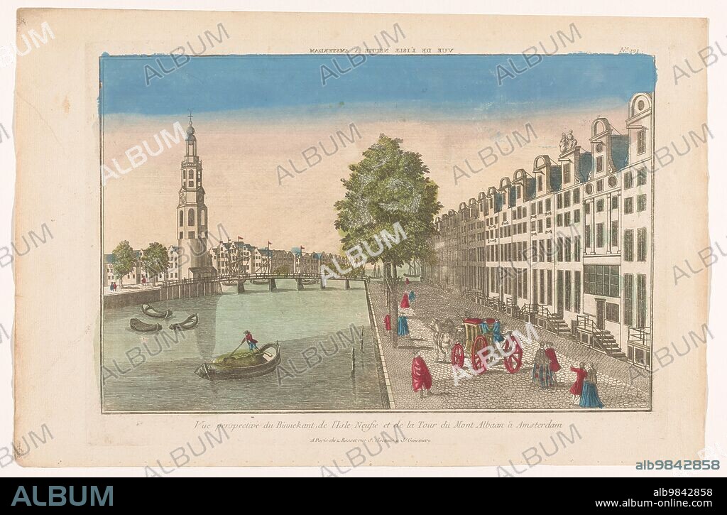 ANON. View of the Montelbaan tower and the interior of Amsterdam, 1700-1799.
