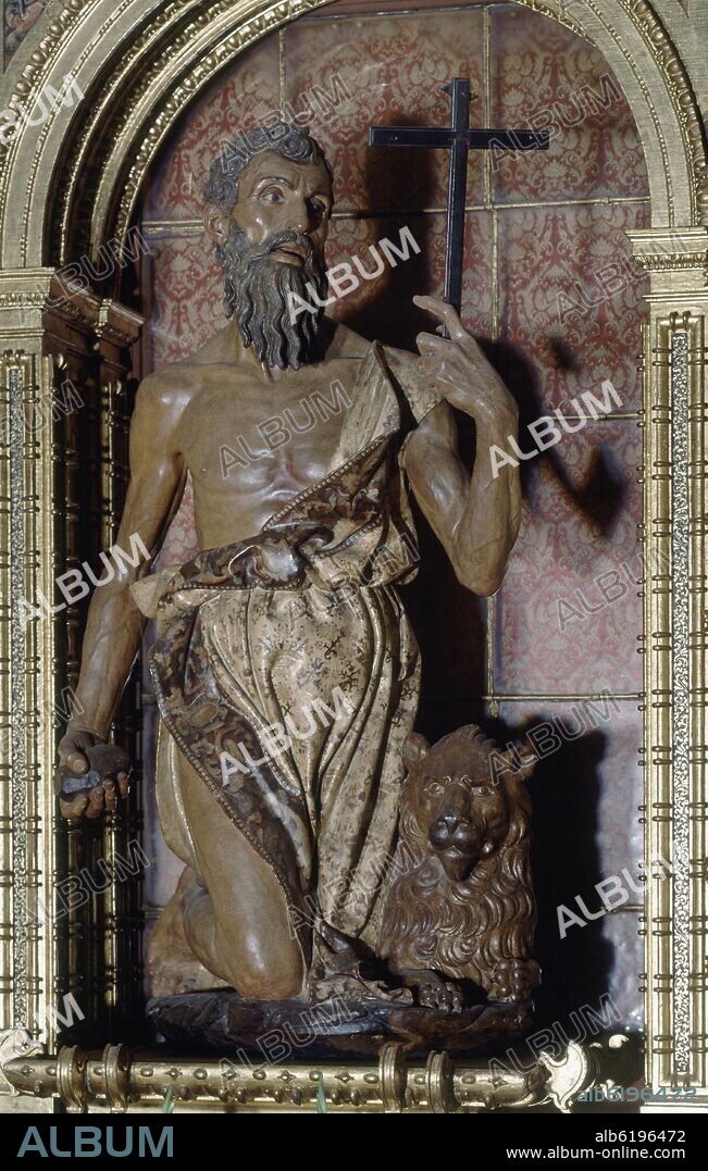 PIETRO TORRIGIANO O TORRIGIANI (1472-1528). ESCULTURA-SAN JERONIMO PENITENTE-TERRACOTA.