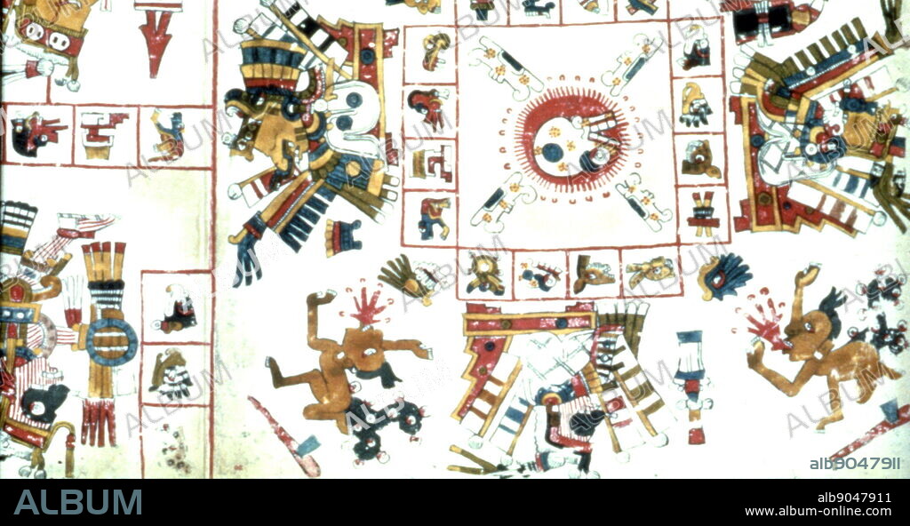 The Codex Borgia or Codex Yoalli Ehecatl, a Mesoamerican ritual and divinatory manuscript. It is generally believed to have been written before the Spanish conquest of Mexico, somewhere within what is now southern or western Puebla. The codex is made of animal skins folded into 39 sheets. The codex is read from right to left. The Codex Borgia features eighteen pages of an astronomical narrative that shows the yearlong alteration of the rainy and dry season. The Codex Borgia is named after the Italian Cardinal Stefano Borgia, who owned it before it was acquired by the Vatican Library.