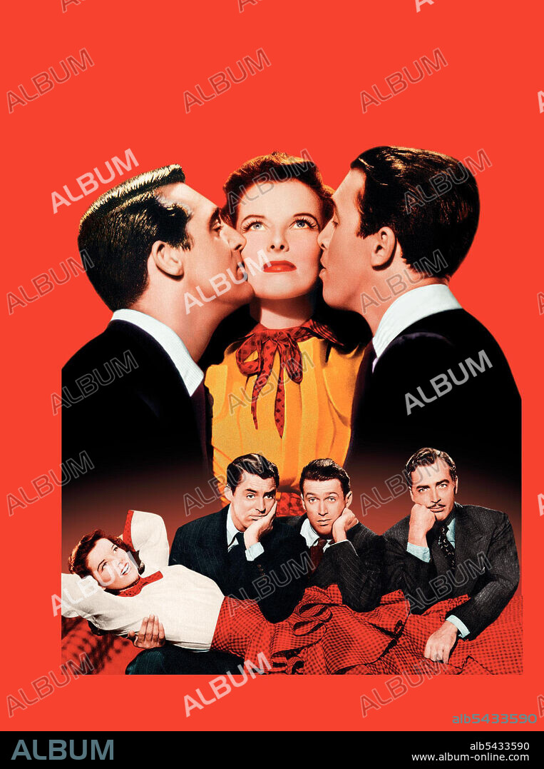 CARY GRANT, JAMES STEWART et KATHARINE HEPBURN dans THE PHILADELPHIA STORY, 1940, réalisé par GEORGE CUKOR. Copyright M.G.M.