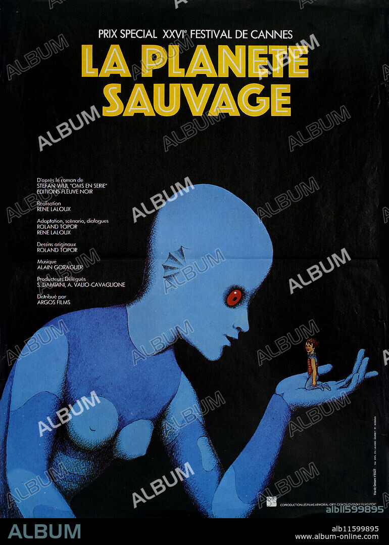 ROLAND TOPOR. Movie poster "Fantastic Planet" by René Laloux.