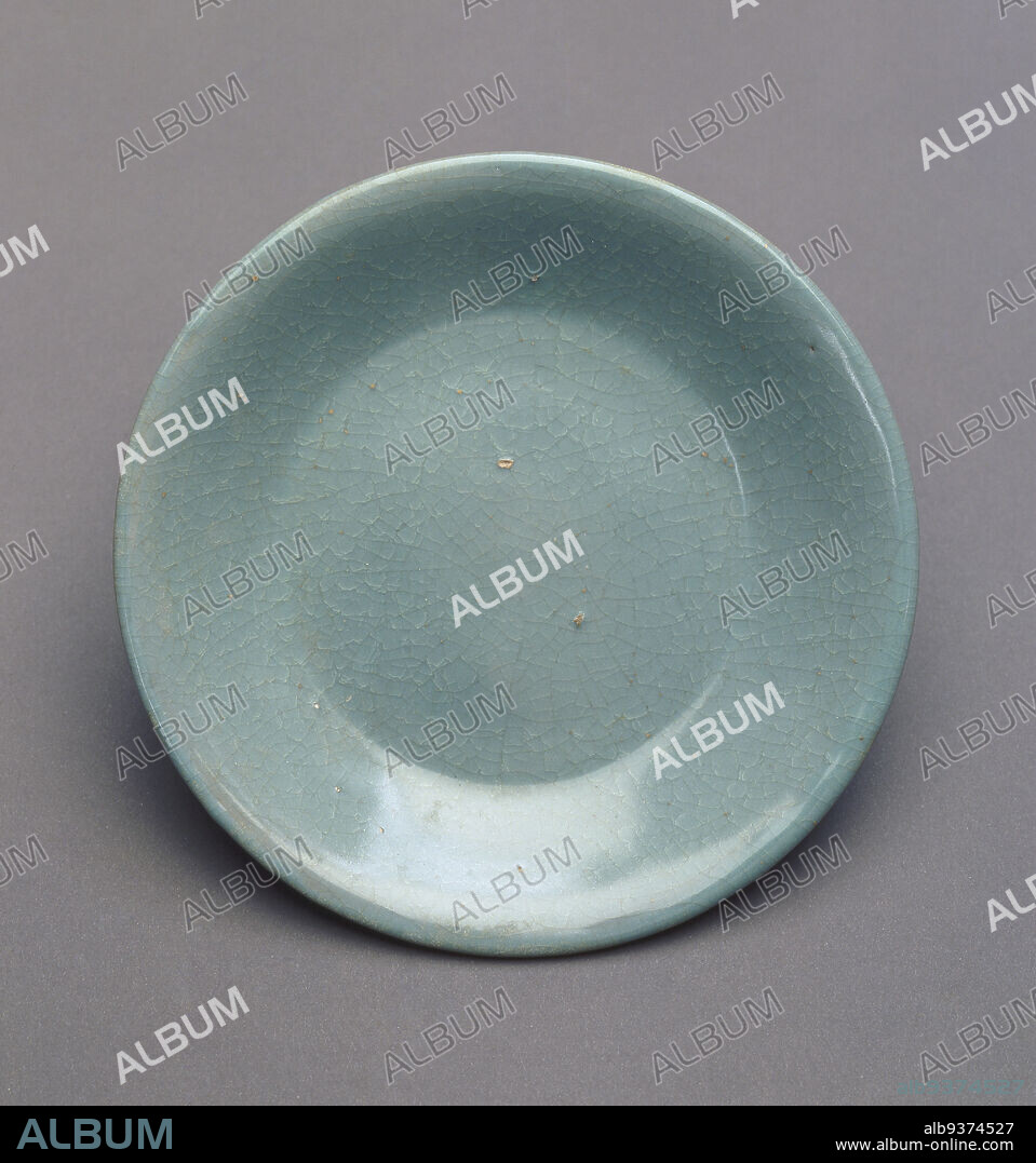 Dish with Everted Rim, Chinese, Northern Song dynasty, 9601127, early 12th century, Ru ware; stoneware with celadon glaze, Qingliangsi, Henan province, China, Asia, Ceramics, 1 3/16 x 6 3/4 in. (3 x 17.1 cm).