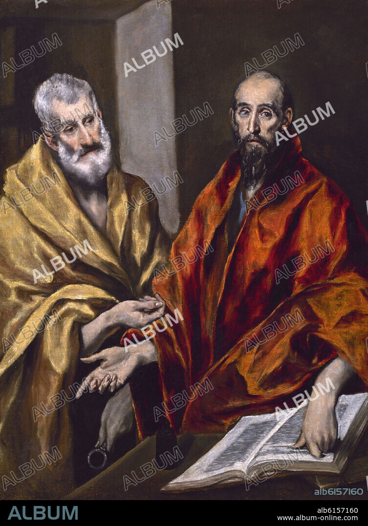 EL GRECO. SAN PEDRO Y SAN PABLO - 1607 - OLEO/LIENZO - 123 x 92 cm - MANIERISMO.