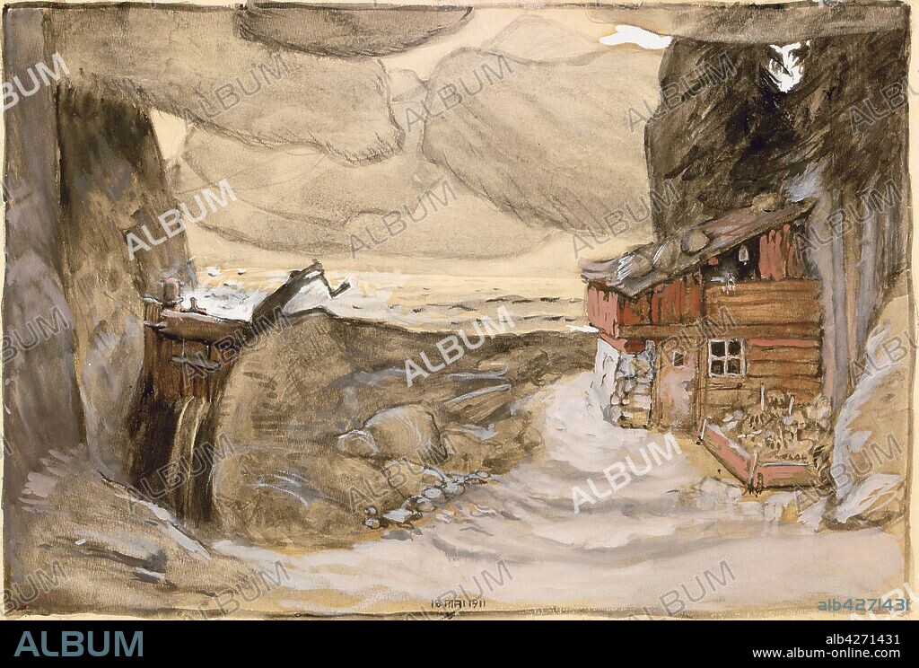 KOLOMAN MOSER. Stage design for the opera Der Bergsee by Julius Bittner.