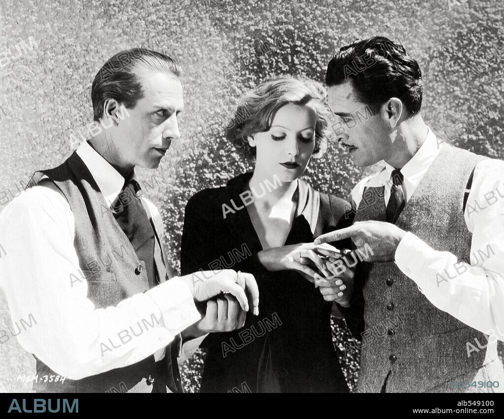 GRETA GARBO, JOHN GILBERT and LARS HANSON in THE FLESH AND THE DEVIL, 1926, directed by CLARENCE BROWN. Copyright M.G.M.