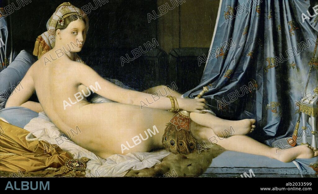 Jean Auguste Dominique Ingres / 'The Grand Odalisque', 1814, Oil on canvas, 91 x 162 cm.