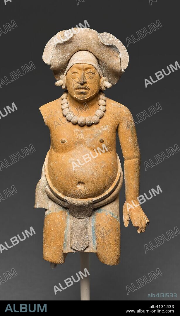 Standing Male Figure. Late Classic Maya, Jaina; Campeche or Yucatán, Mexico. Date: 650 AD-800 AD. Dimensions: H. 15.6 cm (6 1/8 in.). Ceramic and pigment. Origin: Campeche.