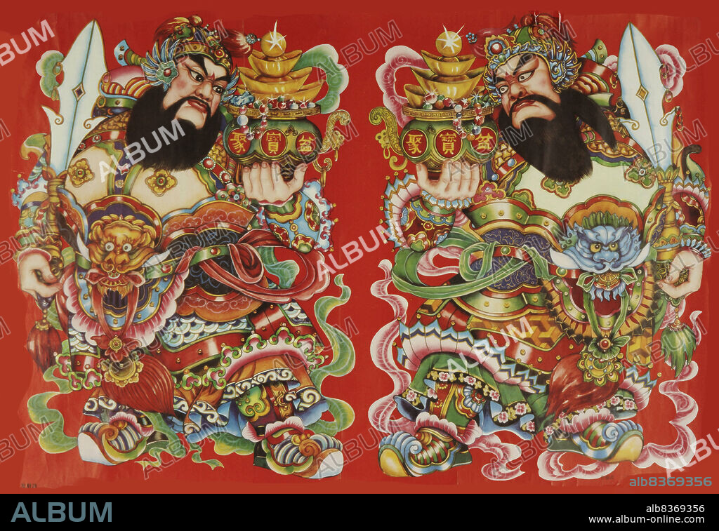 ANONYMOUS. Menshen, Door Gods: Qin Qiong and Yuchi Jingde.