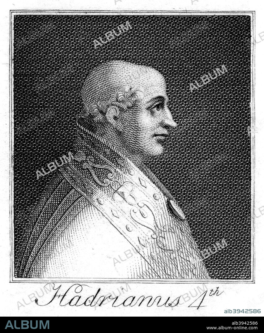 Pope Adrian IV. Born Nicholas Breakspear (1100-1159), Adrian IV is the only Englishman to have been Pope. His papacy lasted from 1154-1159.