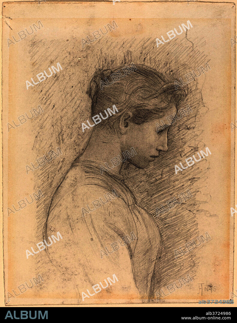 HENRY TONKS. A Young Woman in Profile. Dated: 1896. Dimensions: overall: 13.9 x 10.5 cm (5 1/2 x 4 1/8 in.). Medium: graphite on wove paper.
