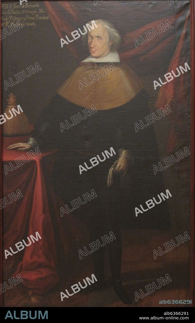 ANONIMO SIGLO XVIII. RETRATO DEL CIRUJANO JUAN DE BRISUELA - SIGLO XVIII - PINTURA BARROCA.