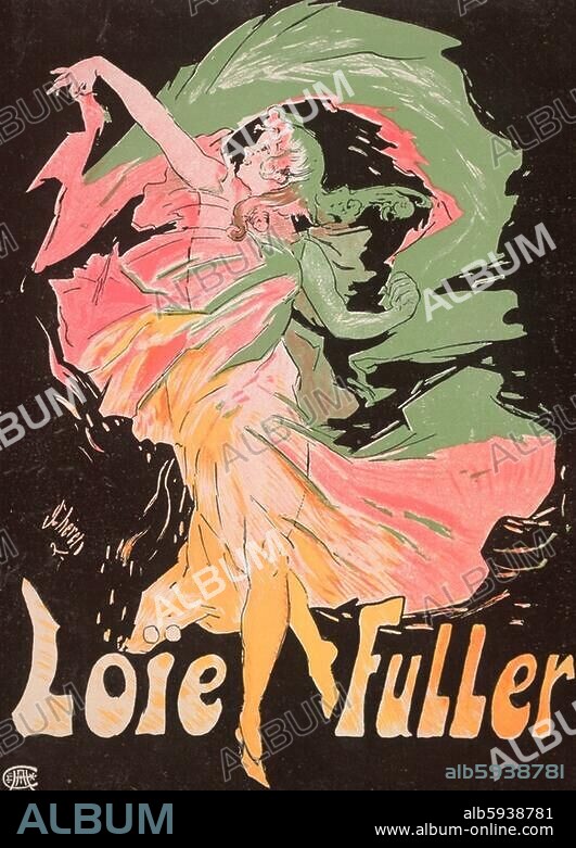 JULES CHéRET. Fuller, Loïe, born Marie Louise. US dancer; Fullersbury (Illinois). 1862 - Paris 1928. "Loïe Fuller" poster. Design: Jules Cheret (1836-1932).