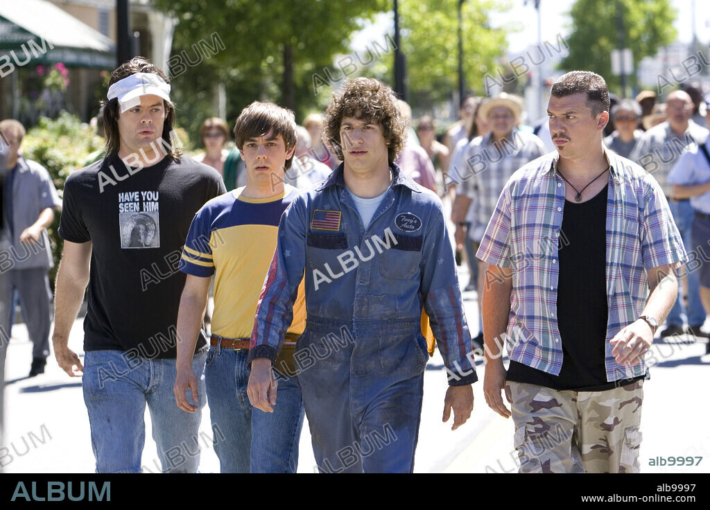 ANDY SAMBERG, BILL HADER, DANNY MCBRIDE und JORMA TACCONE in HOT ROD, 2007, unter der Regie von AKIVA SCHAFFER. Copyright PARAMOUNT PICTURES / DITTIGER, JAMES.
