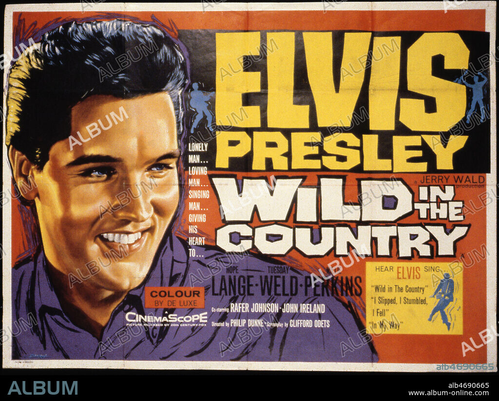 'Wild in the Country' (Amour Sauvage) Affiche americaine du film realise en 1961 par Philip DUNNE (1908-1992) d'apres J. SALAMANCA avec Elvis PRESLEY (1935-1977). Credit : Coll. Perron/KHARBINE-TAPABOR.
