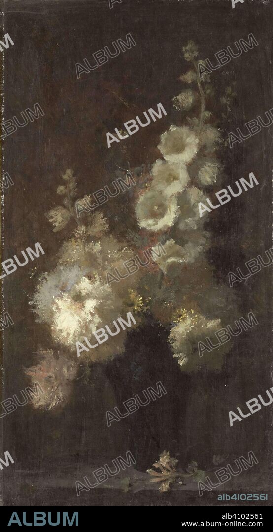 AUGUSTE JOUVE. Still Life wit Flowers. Dating: 1870 - 1877. Measurements: h 116 cm × w 64 cm; d 4.5 cm.