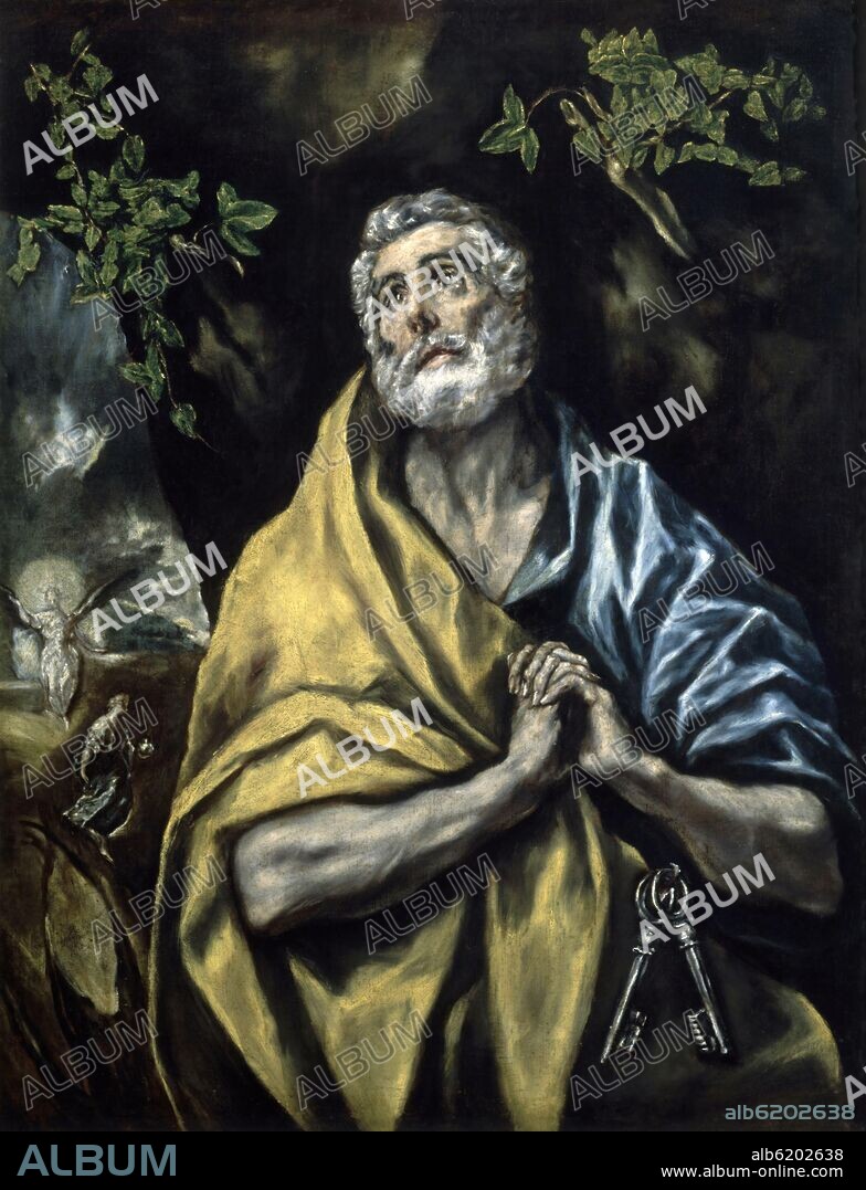 EL GRECO. The Tears of St Peter - 1585/90 - 106x88 cm - oil on canvas - Spanish Mannerism.