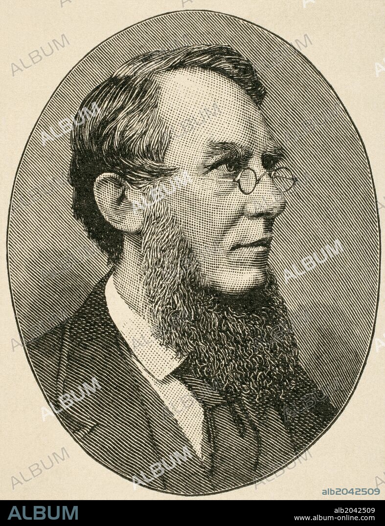 Joseph Dalton Hooker (1817-1911). Botánico y explorador inglés. Grabado. "Historia Universal", año 1885.