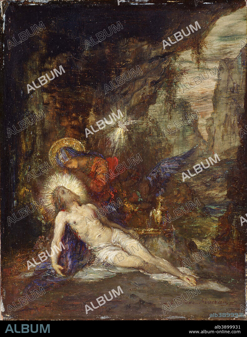 GUSTAVE MOREAU. Piet. Date/Period: Ca. 1876. Painting. Oil on panel Oil on panel. Height: 230 mm (9.05 in); Width: 160 mm (6.29 in).