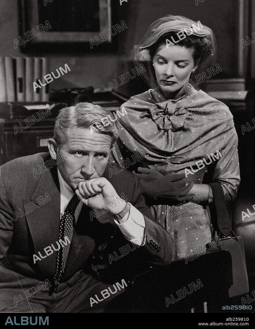 KATHARINE HEPBURN and SPENCER TRACY in ADAM'S RIB, 1949, directed by GEORGE CUKOR. Copyright M.G.M.