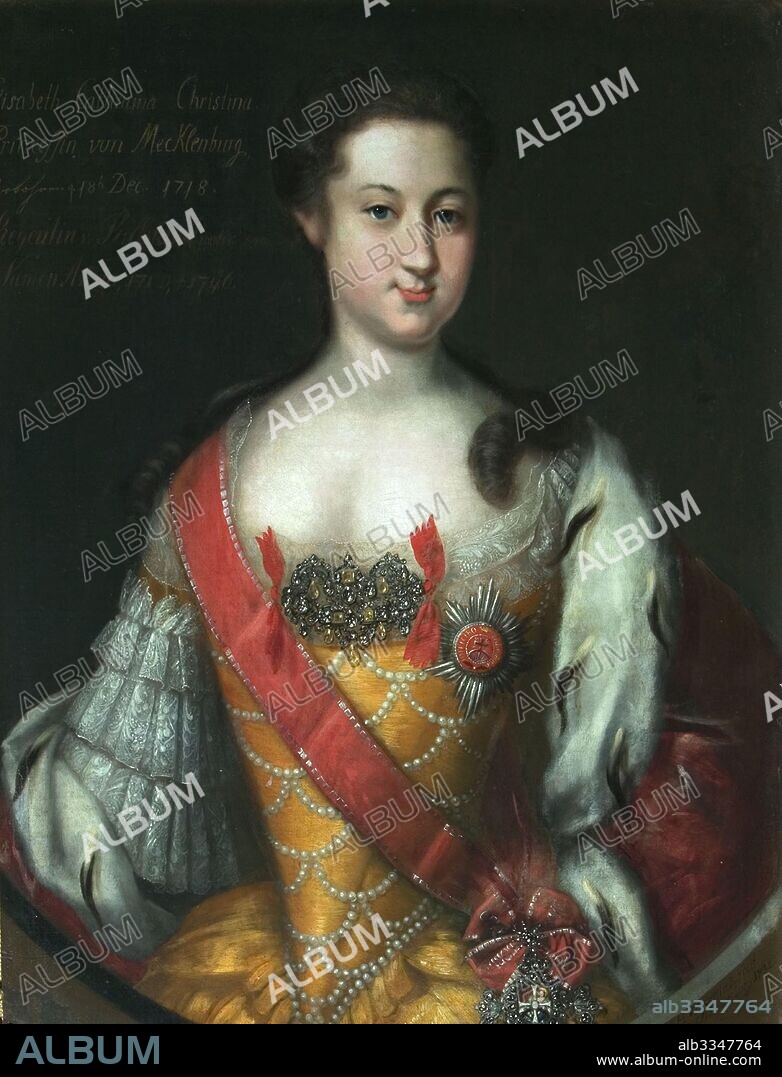 JOHANN-HEINRICH WEDEKIND. Anna Leopoldovna, Grand Duchess and Regent of Russia (1718-1746), Princess of Mecklenburg-Schwerin.