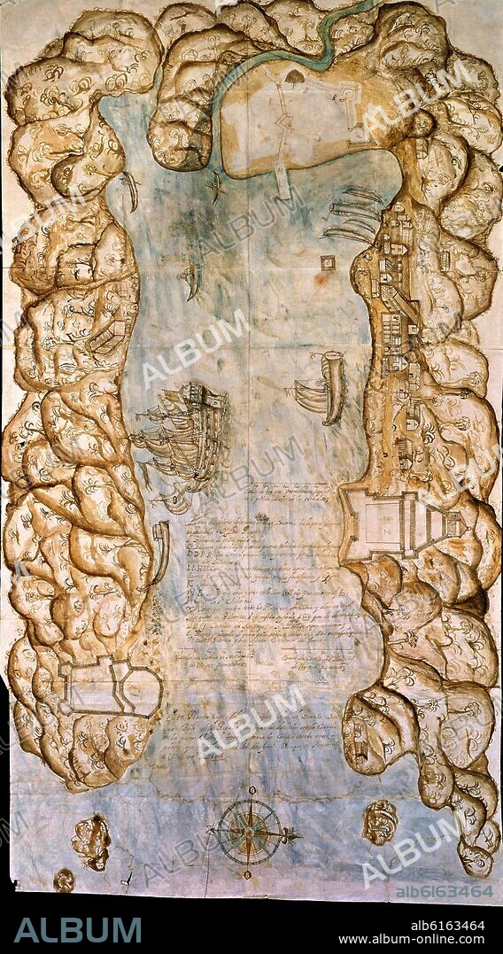 BAHIA Y CIUDAD DE PORTOBELLO - PANAMA - 1688.