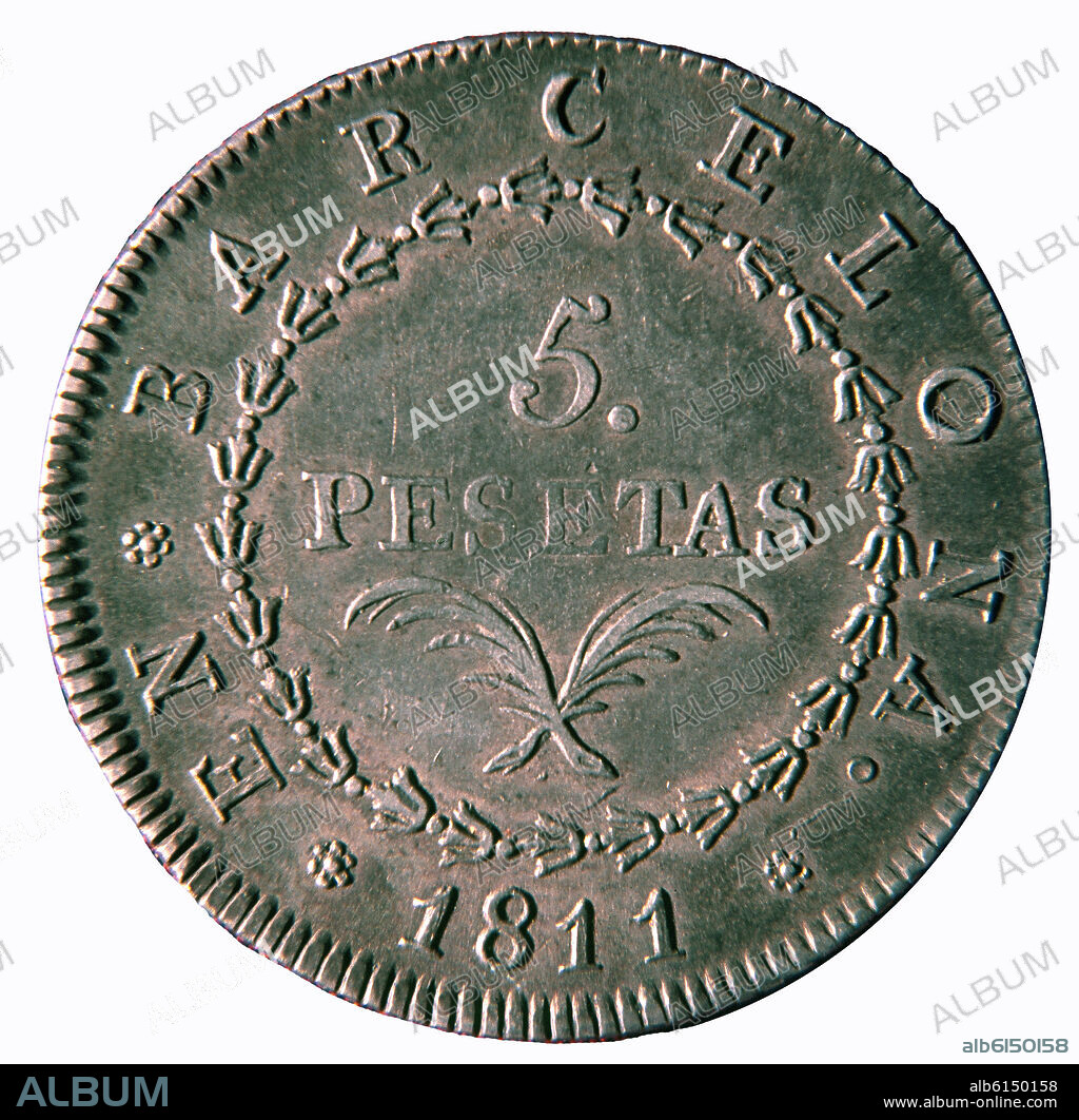 MONEDA DE 5 PESETAS (BARCELONA 1811).