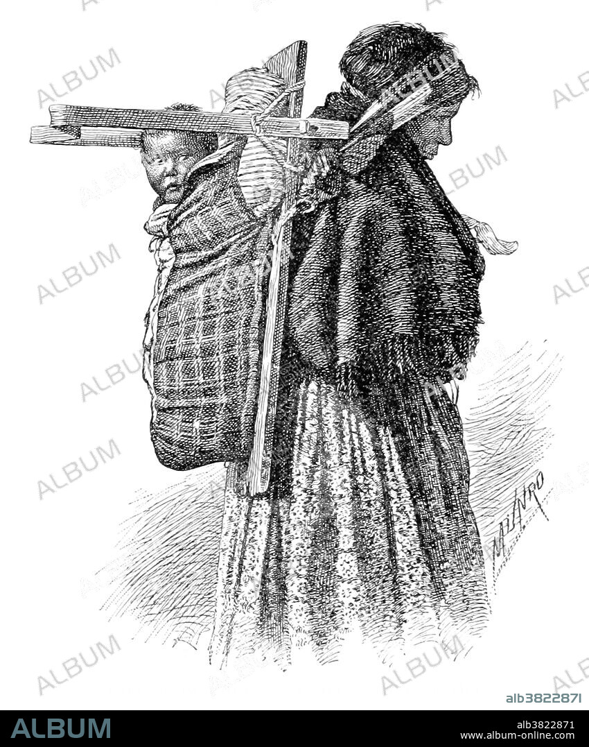 Cree Indian Squaw and Papoose