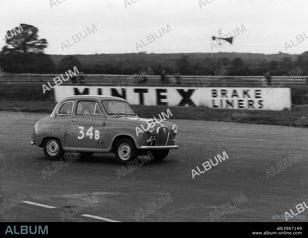 Austin A35 at 750 MC 6 hour relay race Silverstone 1957.