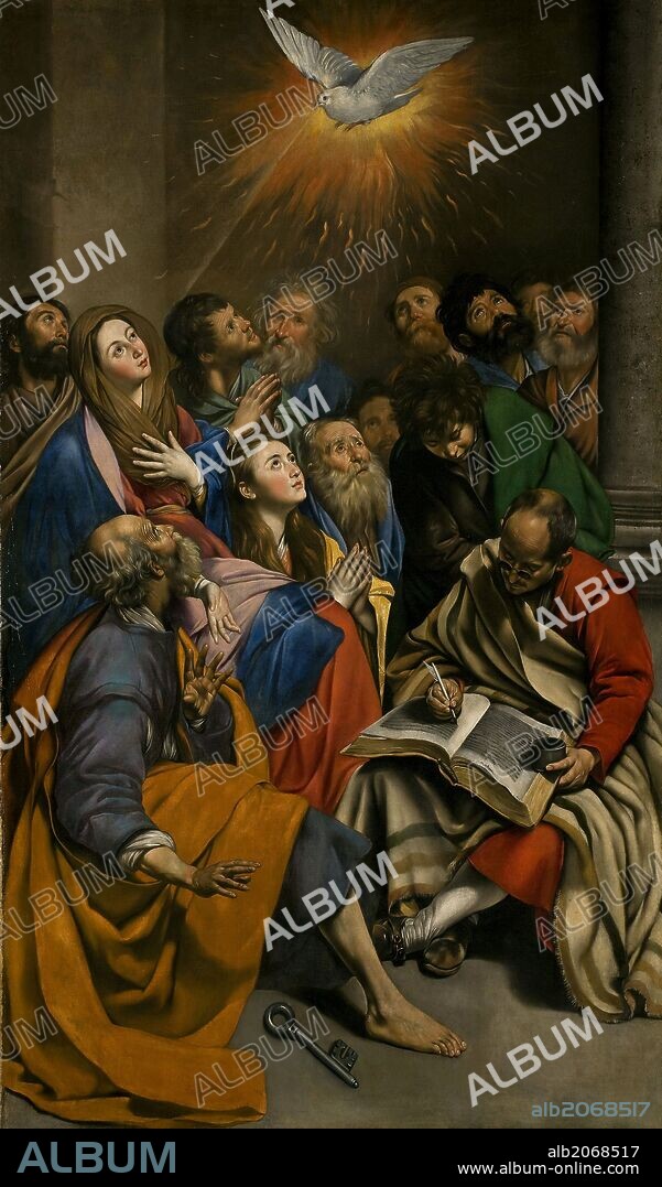 JUAN BAUTISTA MAÍNO. Fray Juan Bautista Maíno / 'Pentecost', 1612-1614, Spanish School, Oil on canvas, 285 cm x 163 cm, P03018.