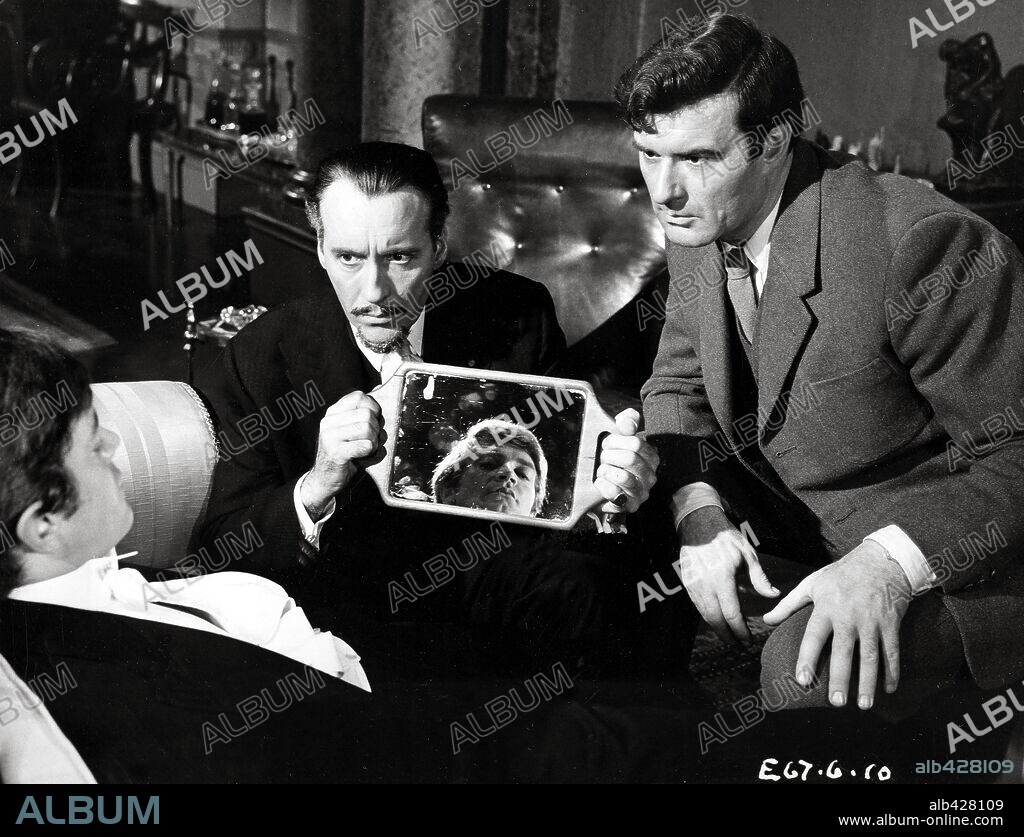 CHRISTOPHER LEE, LEON GREENE and PATRICK MOWER in THE DEVIL'S BRIDE, 1968 (THE DEVIL RIDES OUT), directed by TERENCE FISHER. Copyright HAMMER.