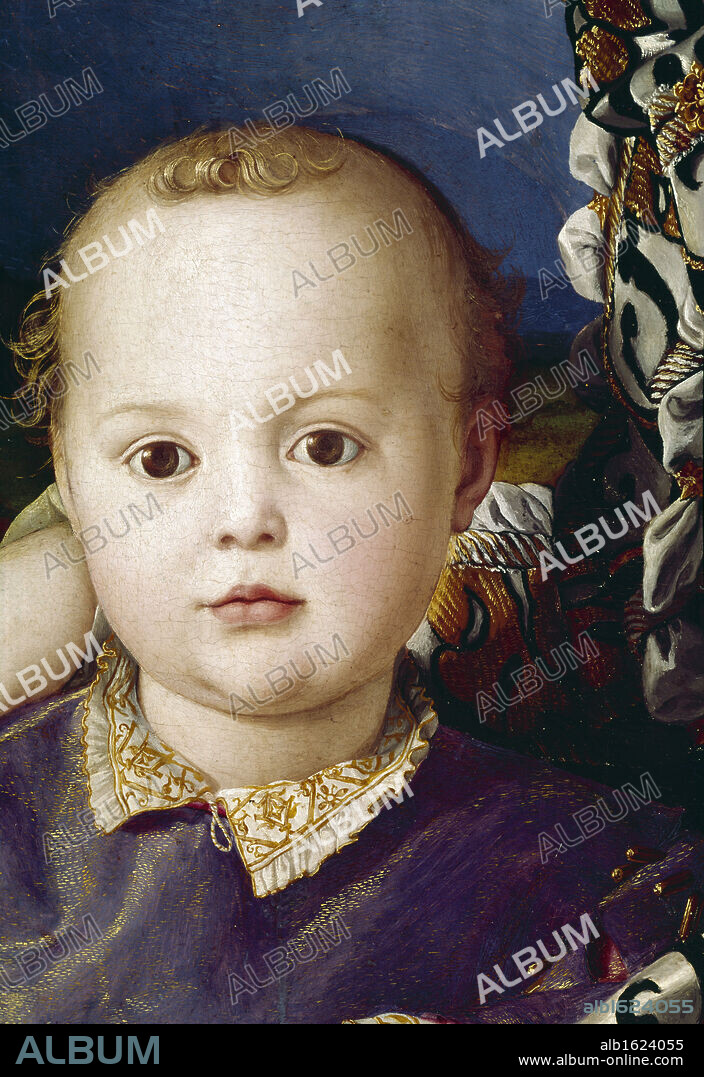 IL BRONZINO. Eleonora di Toledo - Detail, Bronzino, Agnolo (1503-1572/Italian).