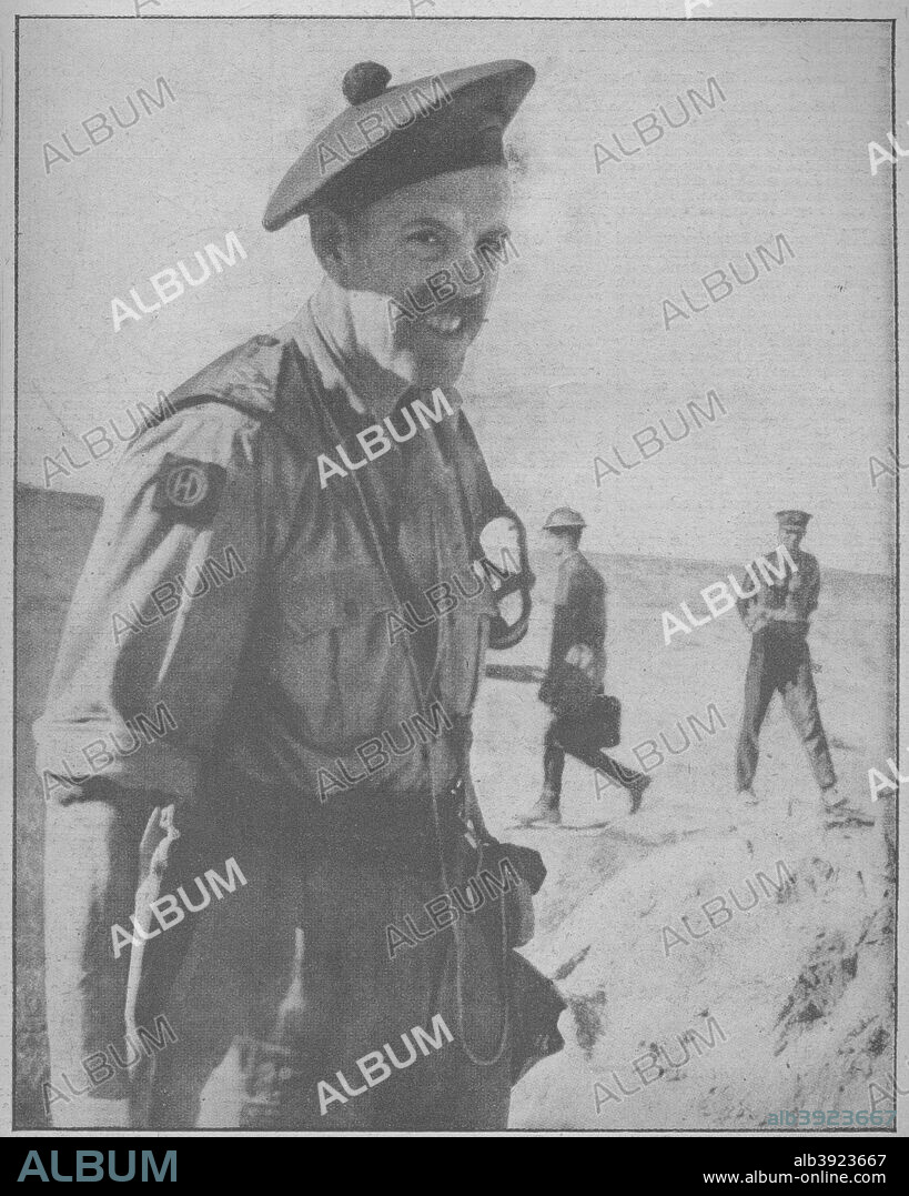 'Commander of the 51st (Highland) Division, Major-General Douglas Wimberley, D.S.O., M.C.', 1943-44. Major-General Douglas Neil Wimberley (1896?1983), commander of the 51st (Highland) Division at the Second Battle of El Alamein in World War II and lead it across North Africa to Sicily. From The War Illustrated Volume 7 edited by Sir John Hammerton. [The Amalgamated Press Ltd, London, 1943-44].