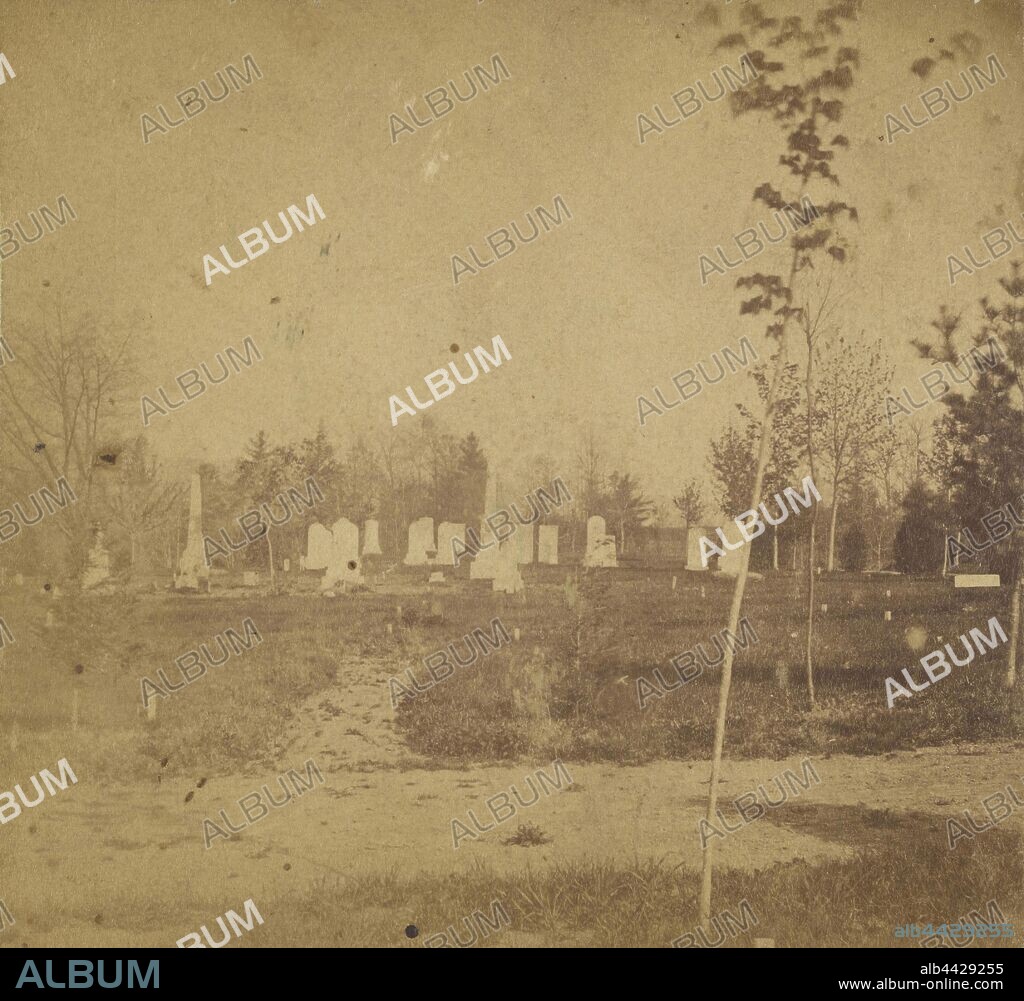 From Cedar Avenue - looking West. Indian Mound Cemetery. Moravia, N.Y., T.T. Tuthill (American, active Moravia, New York 1870s), 1870s, Albumen silver print.