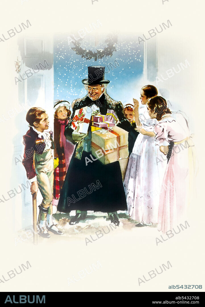 Poster de CUENTO DE NAVIDAD, 1938 (A CHRISTMAS CAROL). Copyright M.G.M.