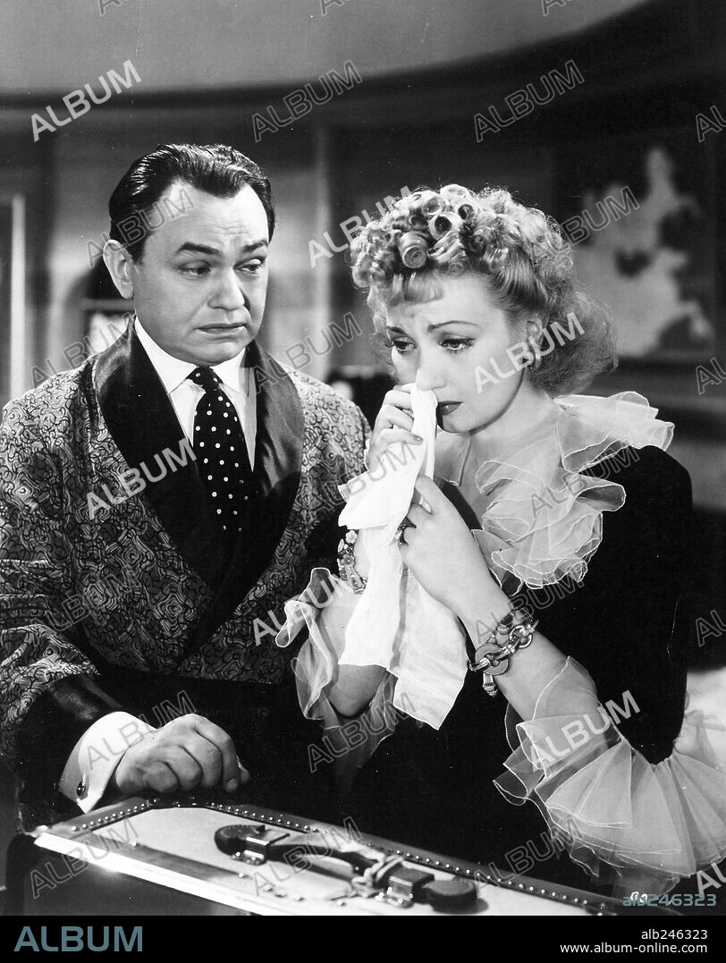 ANN SOTHERN y EDWARD G. ROBINSON en EL HERMANO ORQUIDEA, 1940 (BROTHER ORCHID), dirigida por LLOYD BACON. Copyright WARNER BROTHERS.